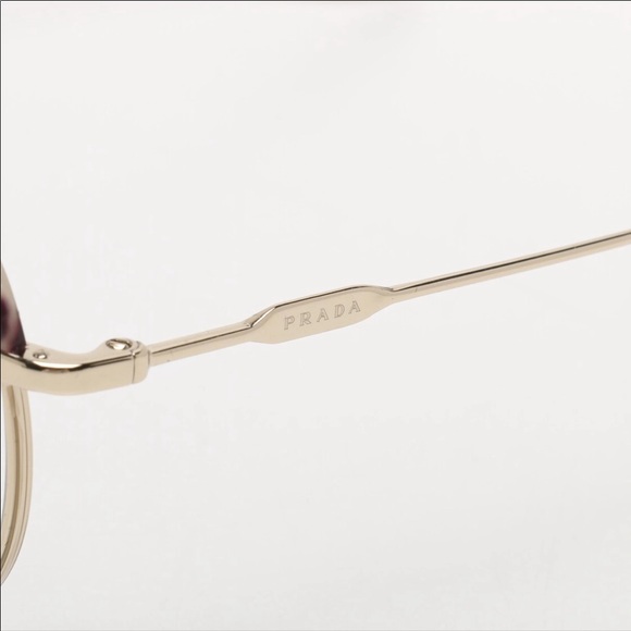 Prada Journal Round Wire Frame Glasees w/Case - Picture 3 of 8